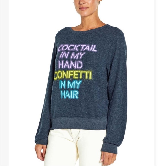 Wildfox Cocktail Confetti Oversized Roadtrip Jumper Tunic - Picture 6 of 10